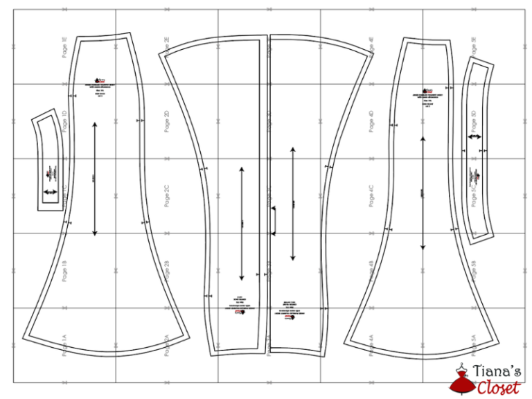 Angie paneled trumpet skirt – free PDF sewing pattern – Tiana's Closet