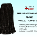 Angie paneled trumpet skirt pdf sewing pattern