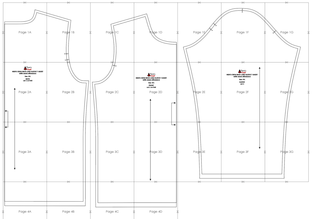 Men's crew neck long sleeve T shirt – free PDF sewing pattern – Tiana's  Closet