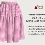 Kathryn elastic waist tiered skirt - free sewing pattern