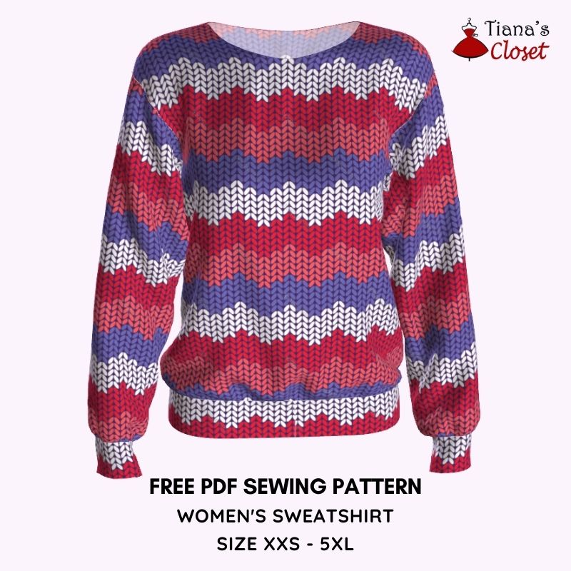 sweatshirt free pdf sewing pattern