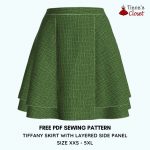 TIFFANY SKIRT WITH LAYERED SIDE PANEL (SIZE XXS – 5XL) free pdf sewing pattern