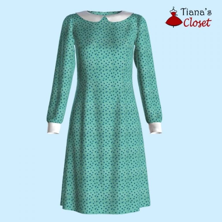 Free PDF sewing pattern: Betty peter pan collar dress – Tiana's Closet