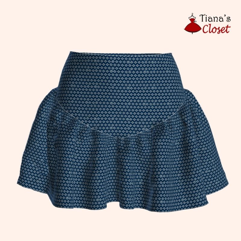 Kyra mini skirt PDF free sewing pattern