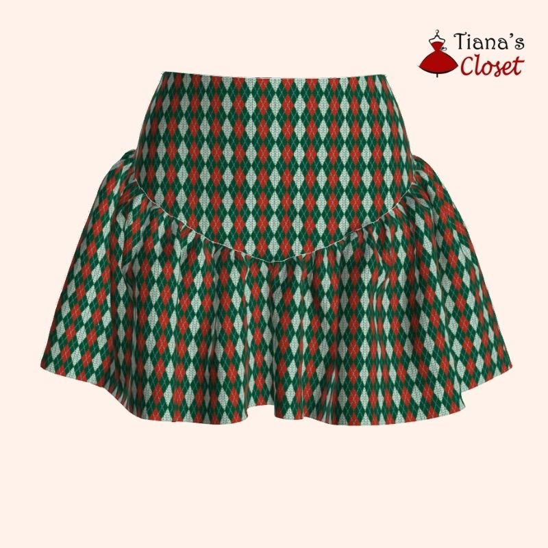 Kyra mini skirt PDF free sewing pattern