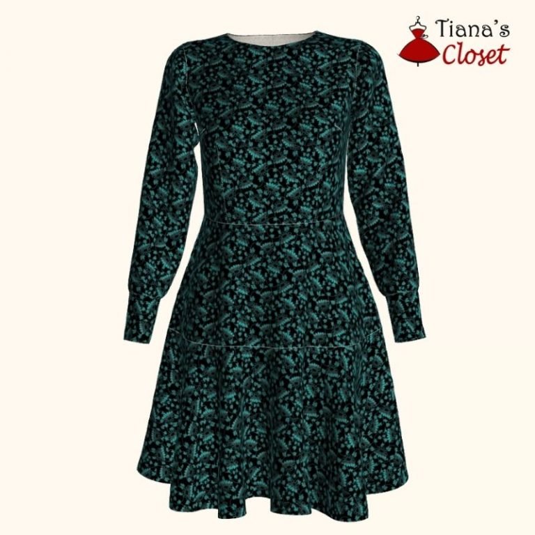 Mandy flounce hem dress – free sewing pattern – Tiana's Closet