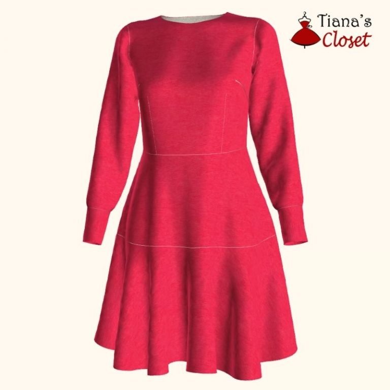 Mandy flounce hem dress – free sewing pattern – Tiana's Closet