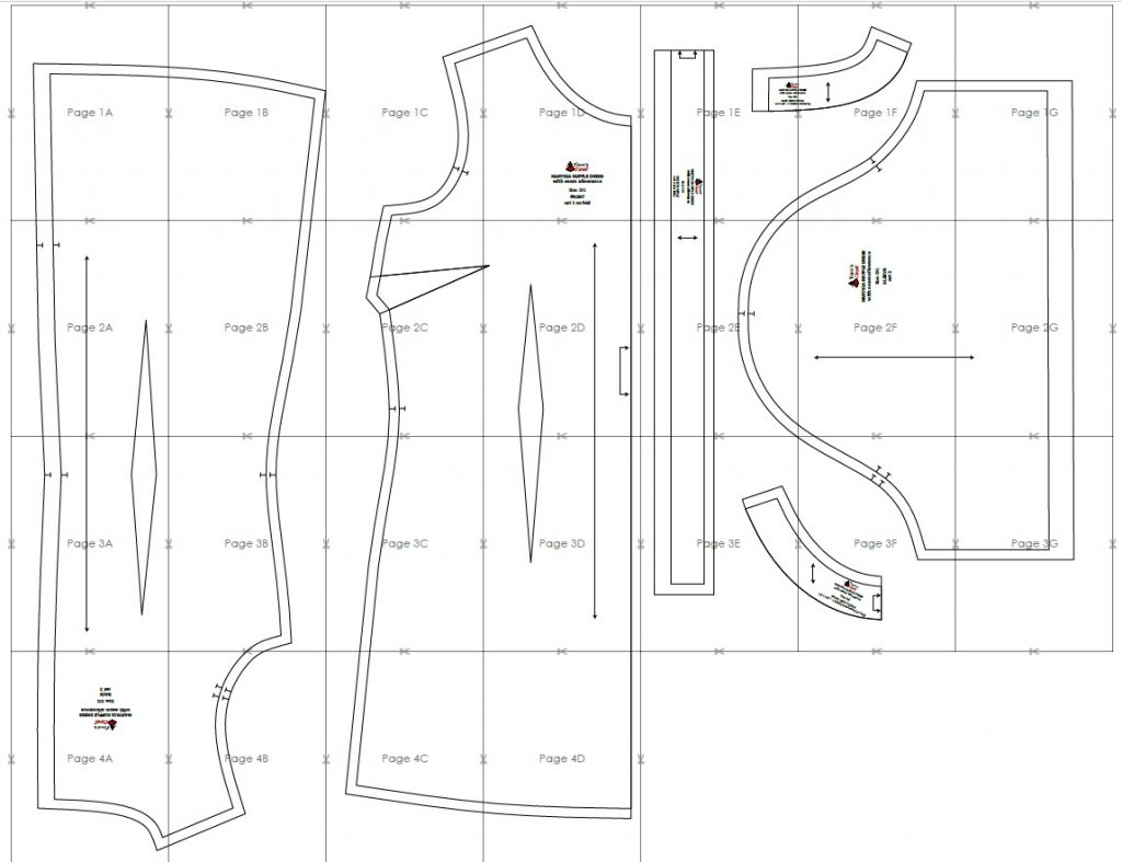 Marysia ruffle dress – free PDF sewing pattern – Tiana's Closet