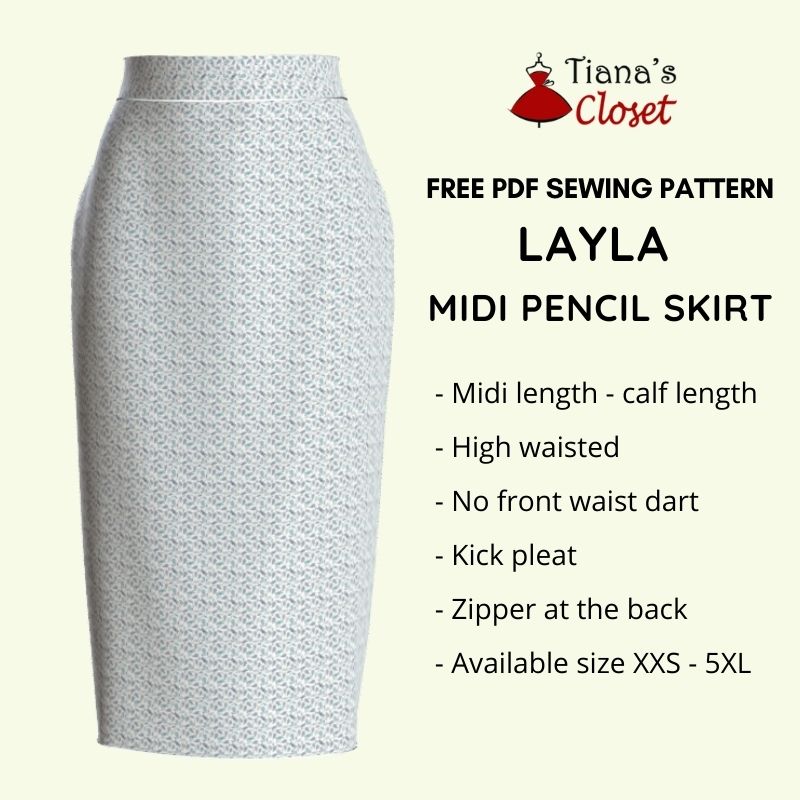 Layla midi pencil skirt free pdf sewing pattern (1)