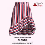 Glenda asymmetrical skirt free pdf sewing pattern download