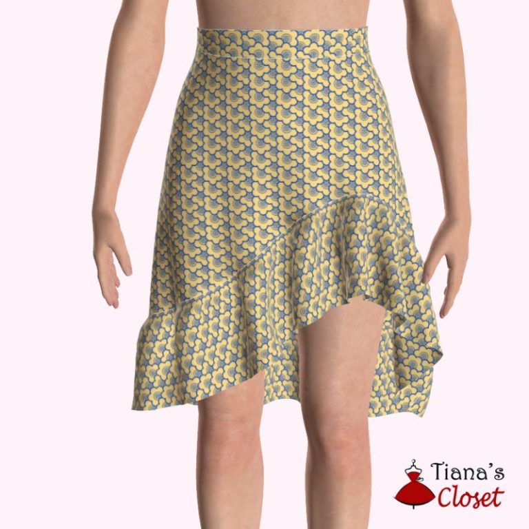 Glenda asymmetrical skirt free pdf sewing pattern Tiana's Closet