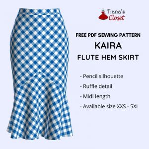 Kaira flounce hem skirt – free PDF sewing pattern – Tiana's Closet