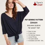 Dinah dolman sleeve tie waist top