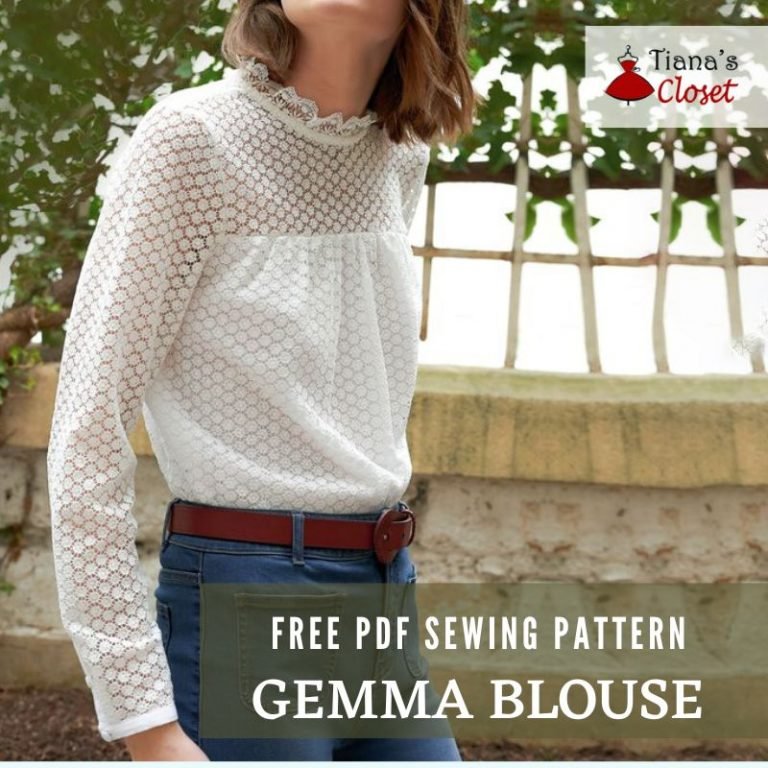 Gemma blouse free pdf sewing pattern Tiana's Closet