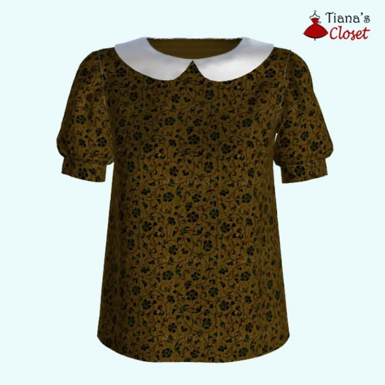 Paulie peter pan collar blouse – free pdf sewing pattern – Tiana's Closet