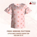 Little girl’s ruffle sleeve top – free pdf sewing pattern – Tiana's Closet