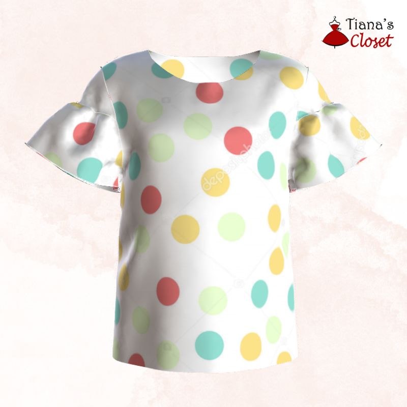 Evie ruffle neck top – Free PDF sewing pattern – Tiana's Closet