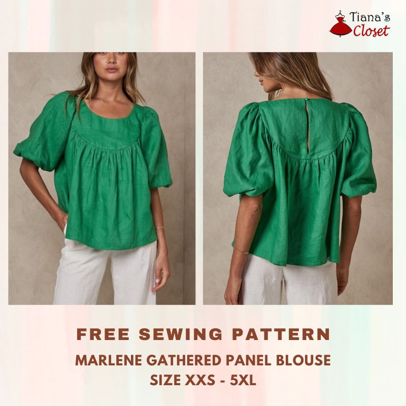 Marlene gathered panel blouse