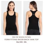 Form fitting racer back tank top