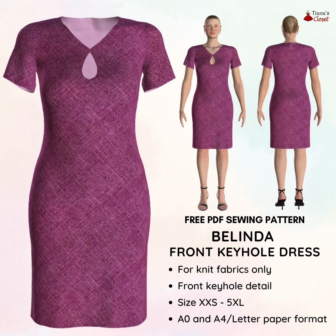 Belinda front keyhole knit dress