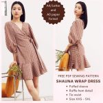 Shauna wrap dress free pdf sewing pattern