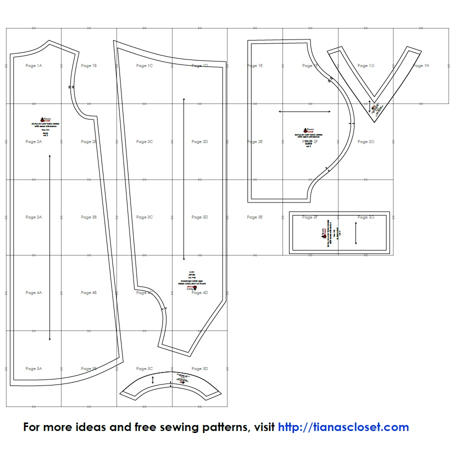 Kayla high-low tunic dress – Free PDF sewing pattern – Tiana's Closet