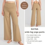 Dayna wide leg yoga pants - Free PDF sewing pattern