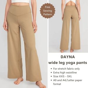 Dayna wide leg yoga pants – Free PDF sewing pattern – Tiana's Closet