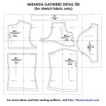 Miranda gathered detail tee – Free PDF sewing pattern – Tiana's Closet