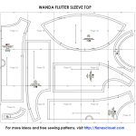 Wanda flutter sleeve top – Free PDF sewing pattern – Tiana's Closet