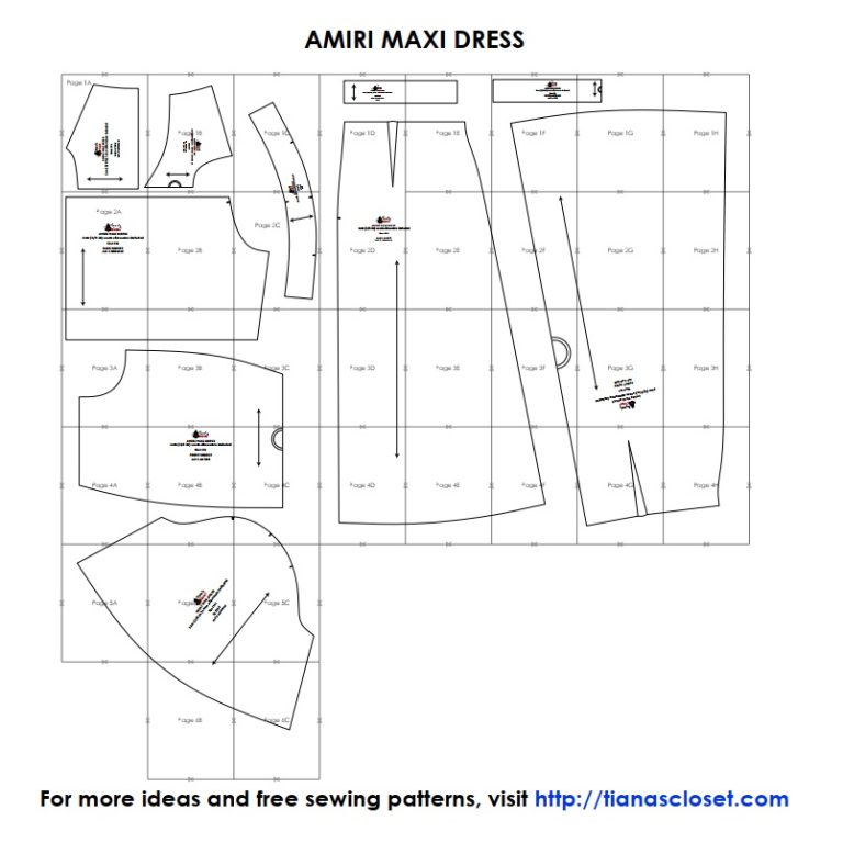 Amiri maxi dress – Free PDF sewing pattern – Tiana's Closet