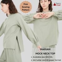 Mariam mock neck hi low top – Free PDF sewing pattern – Tiana's Closet