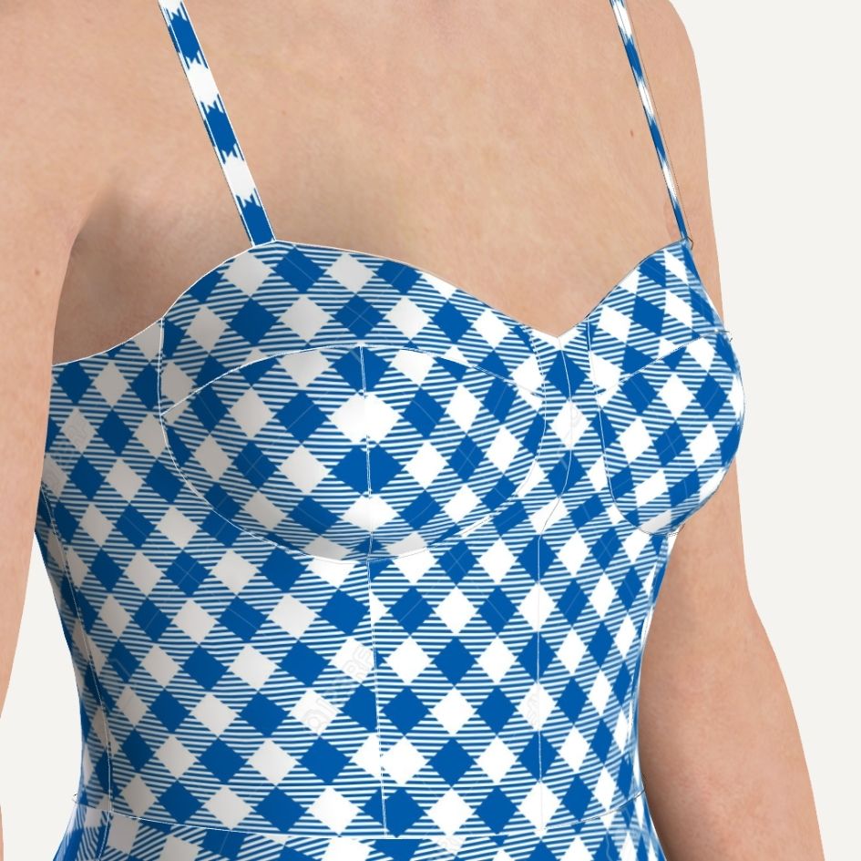 Desiree bustier dress pdf sewing pattern