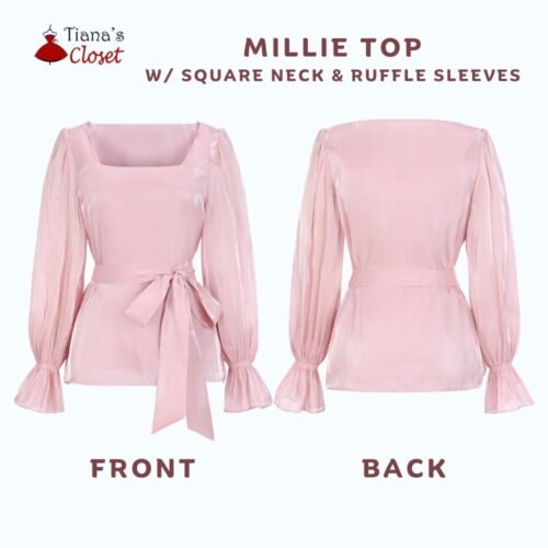 Millie square neck ruffle sleeve - Free PDF sewing pattern