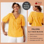 PALOMA SPLIT NECK BLOUSE FREE PDF SEWING PATTERN