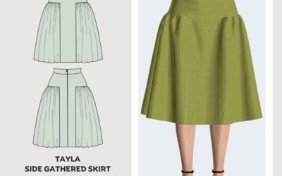Tayla side gathered skirt - Free PDF sewing pattern