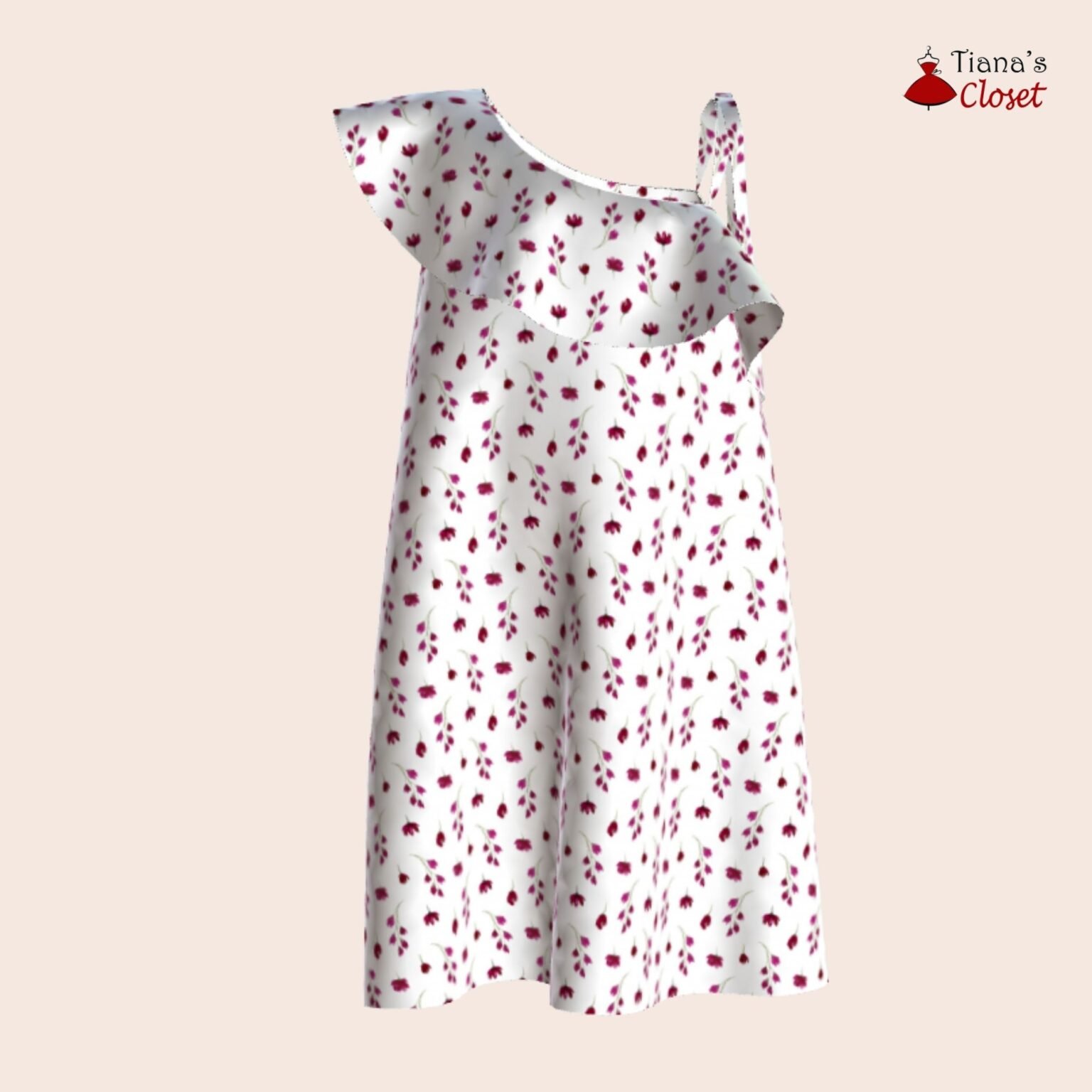 Aurora asymmetrical dress for girls – Free PDF sewing pattern – Tiana's ...