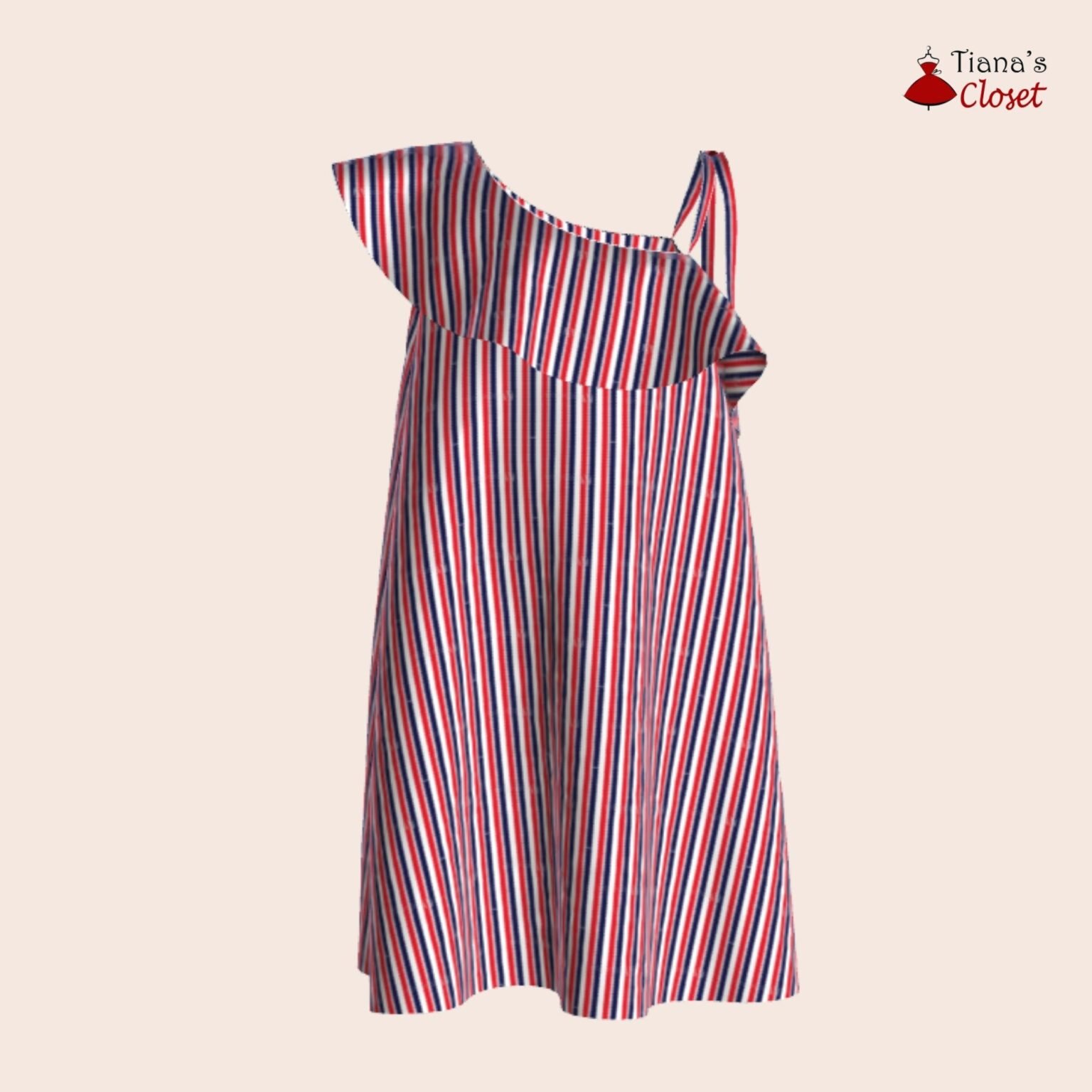 Aurora asymmetrical dress for girls – Free PDF sewing pattern – Tiana's ...