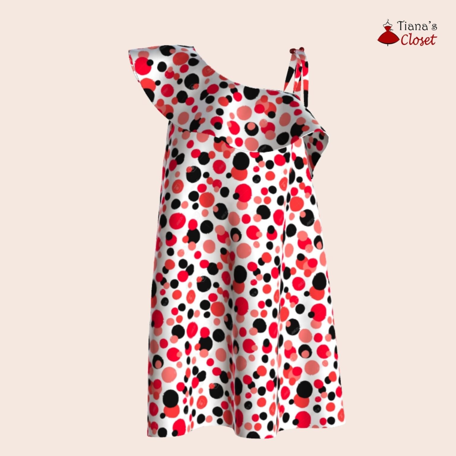 Aurora asymmetrical dress for girls – Free PDF sewing pattern – Tiana's ...