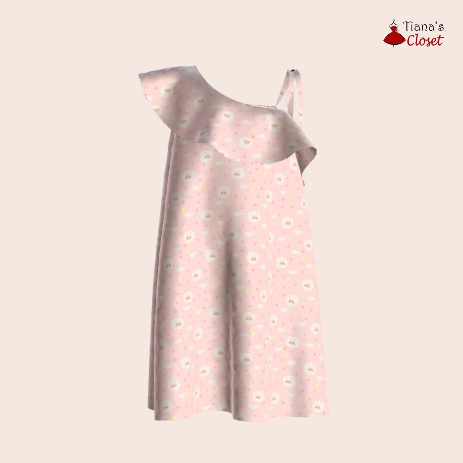 Aurora asymmetrical dress for girls – Free PDF sewing pattern – Tiana's ...