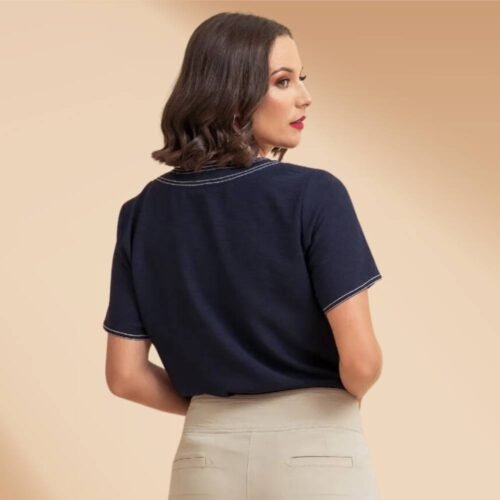 Janae notched neckline blouse - Free PDF sewing pattern