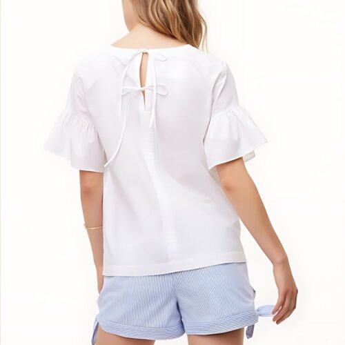 Skye ruffle sleeve top free PDF sewing pattern