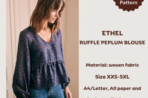 Ethel ruffle trim peplum blouse (1)