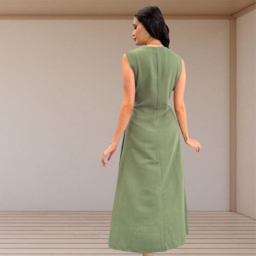 Esra tie waist midi dress - Free PDF sewing pattern