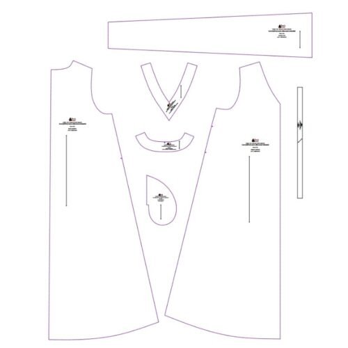 Esra tie waist midi dress - Free PDF sewing pattern