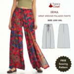 Irma wrap around palazzo pants - Free PDF sewing pattern