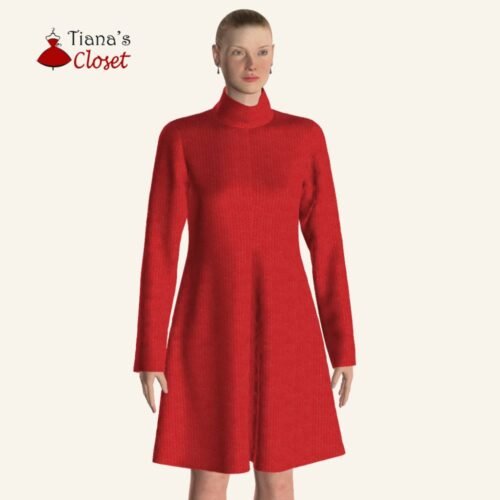 Alira funnel neck knit dress - Image 3