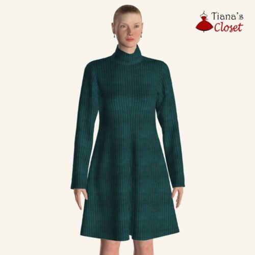 Alira funnel neck knit dress - Image 4