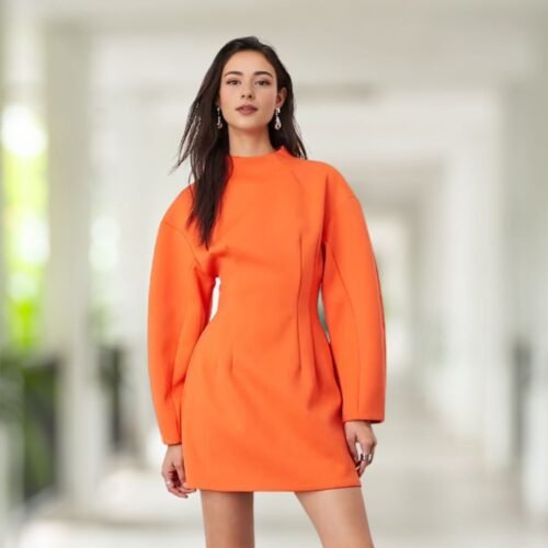 Siarrah mock neck structured dress - Image 3