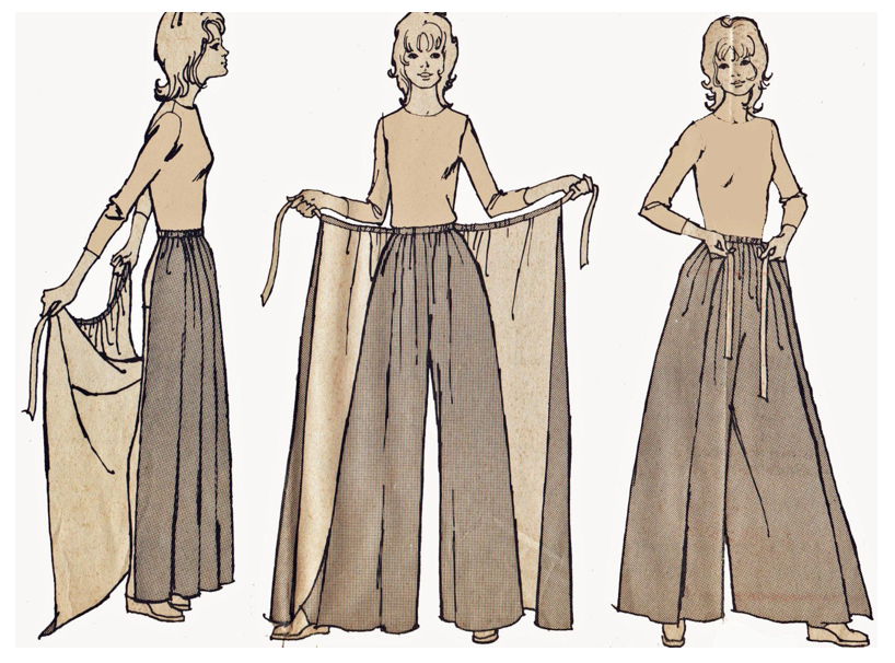 Irma wrap around palazzo pants - Free PDF sewing pattern